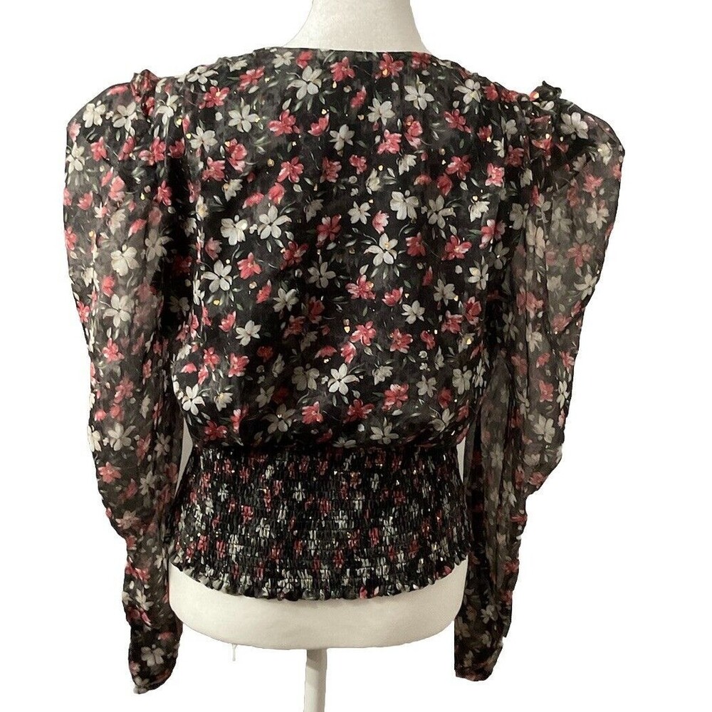 ASTR The Label Floral Smocked Women’s Medium Blouse. LTOP812 - Picture 4 of 6